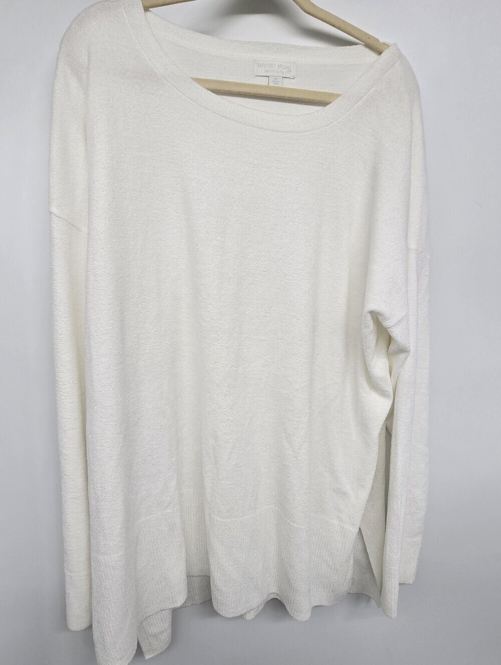 barefoot dreams cozy chic ultra lite beige white sweater size 3X - Picture 2 of 6